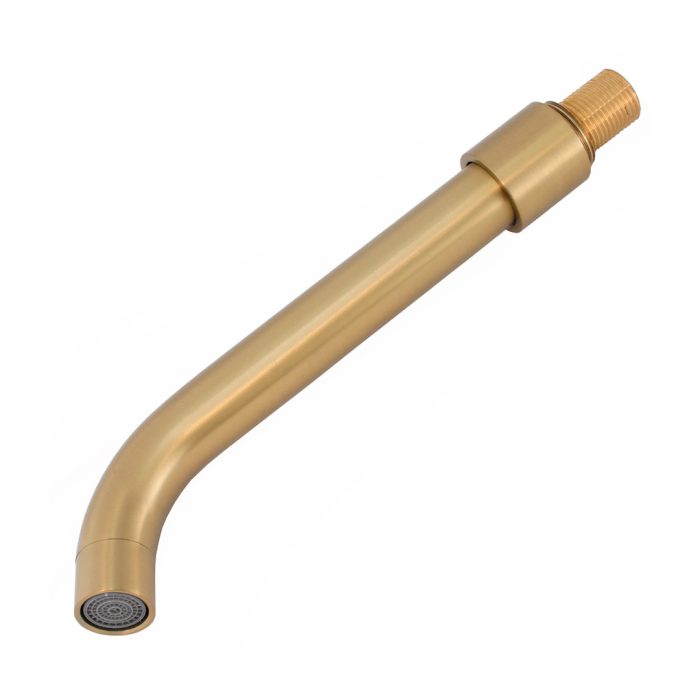 Ducha empotrada de bañera a pared oro mate con protección PVD - Serie Jucar - Image 4