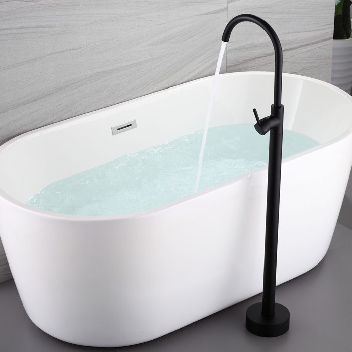 Grifo tótem de lavabo exenta/ bañera negro mate monomando - Serie Ebro - Image 4