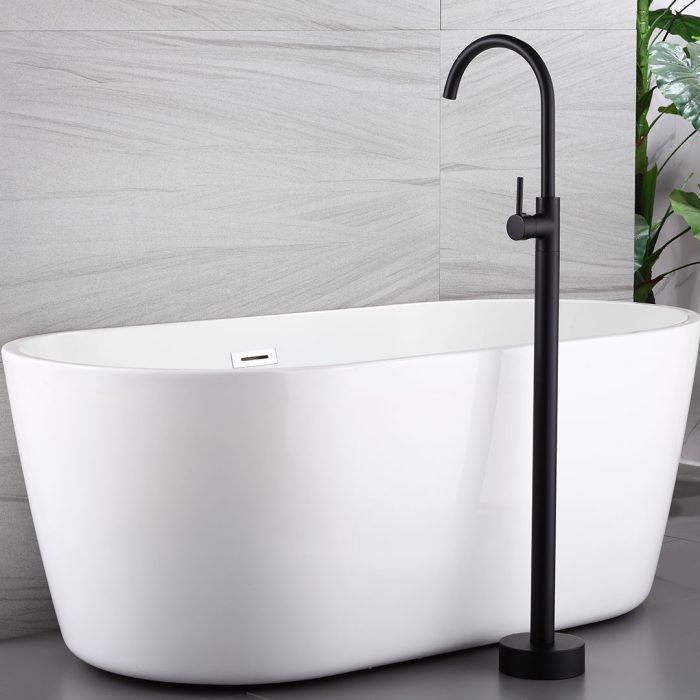 Grifo tótem de lavabo exenta/ bañera negro mate monomando - Serie Ebro - Image 5