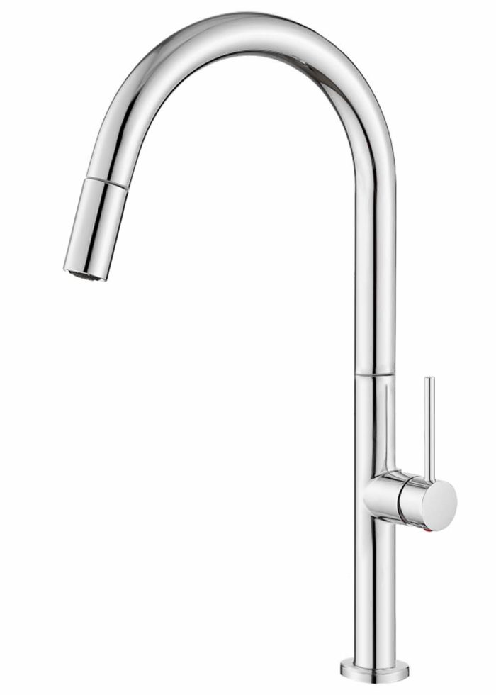 Grifo cocina alto extraíble monomando cromado - Serie Eufrates