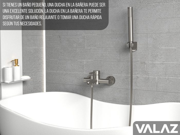 Grifo de bañera / ducha monomando acero cepillado - Serie Palancia - Image 3