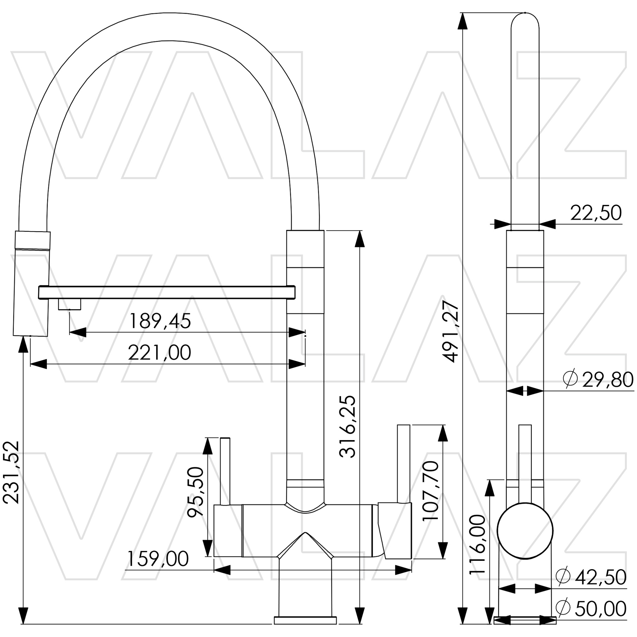 Grifo clearance blanco osmosis
