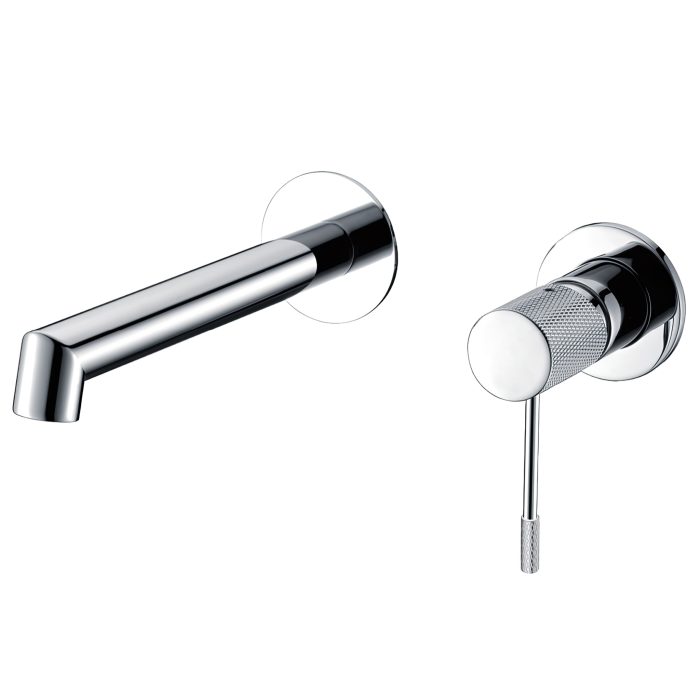 Grifo lavabo empotrado redondo monomando cromado acabado maneta luxury - Serie Torina