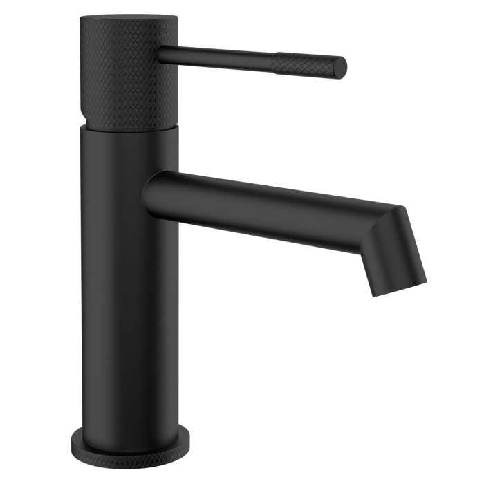 Grifo de lavabo monomando caño recto acabado maneta luxury negro mate - Serie Casares