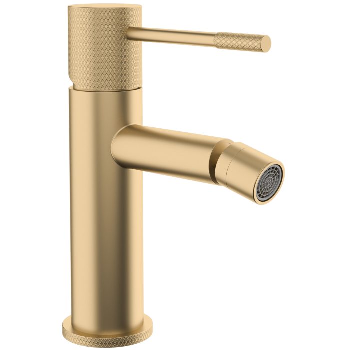 Grifo de bidé monomando caño recto acabado maneta luxury oro mate con protección PVD - Serie Casares