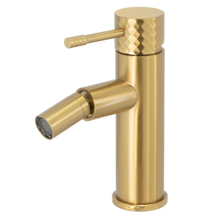 Grifo de bidé monomando acabado maneta luxury dorado cepillado - Serie Oda