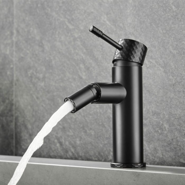 Grifo de bidé monomando acabado maneta luxury negro mate - Serie Oda - immagine 4
