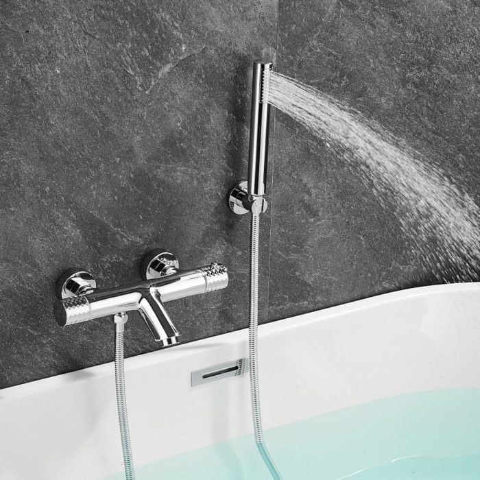 Grifo de ducha/bañera termostático cromado maneta luxury - Serie Birim - immagine 3