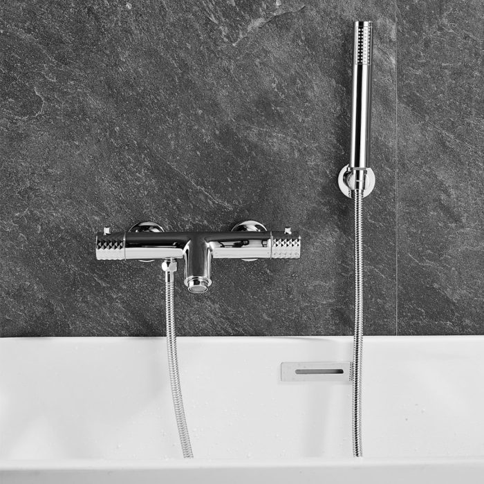 Grifo de ducha/bañera termostático cromado maneta luxury - Serie Birim - immagine 5
