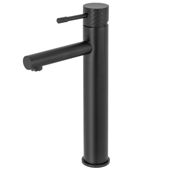 Grifo de lavabo alto monomando acabado maneta luxury negro mate serie Birim