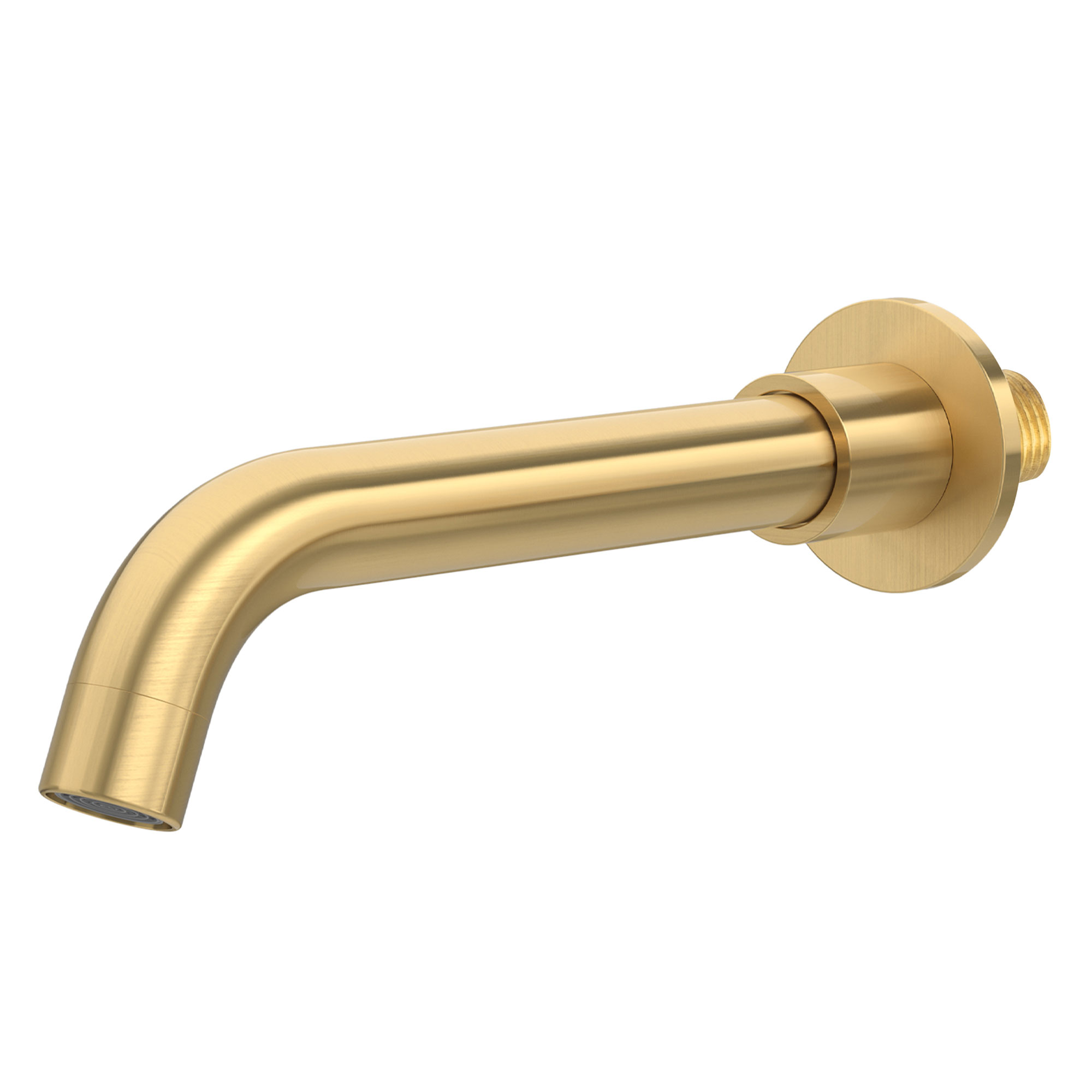 Caño redondo de 21CM oro mate con protección PVD y rosca 1/2