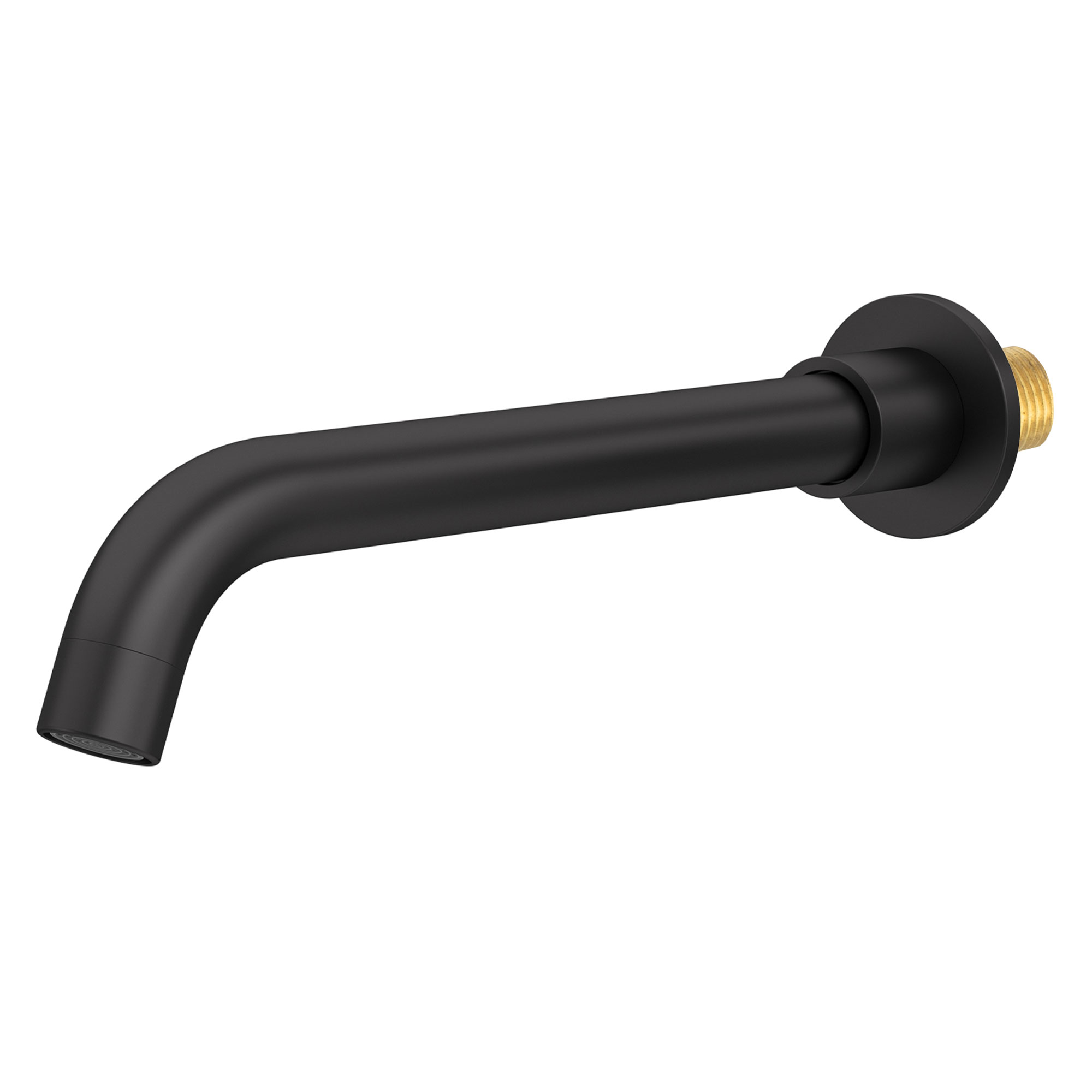 Caño redondo de 26CM negro mate con rosca 1/2