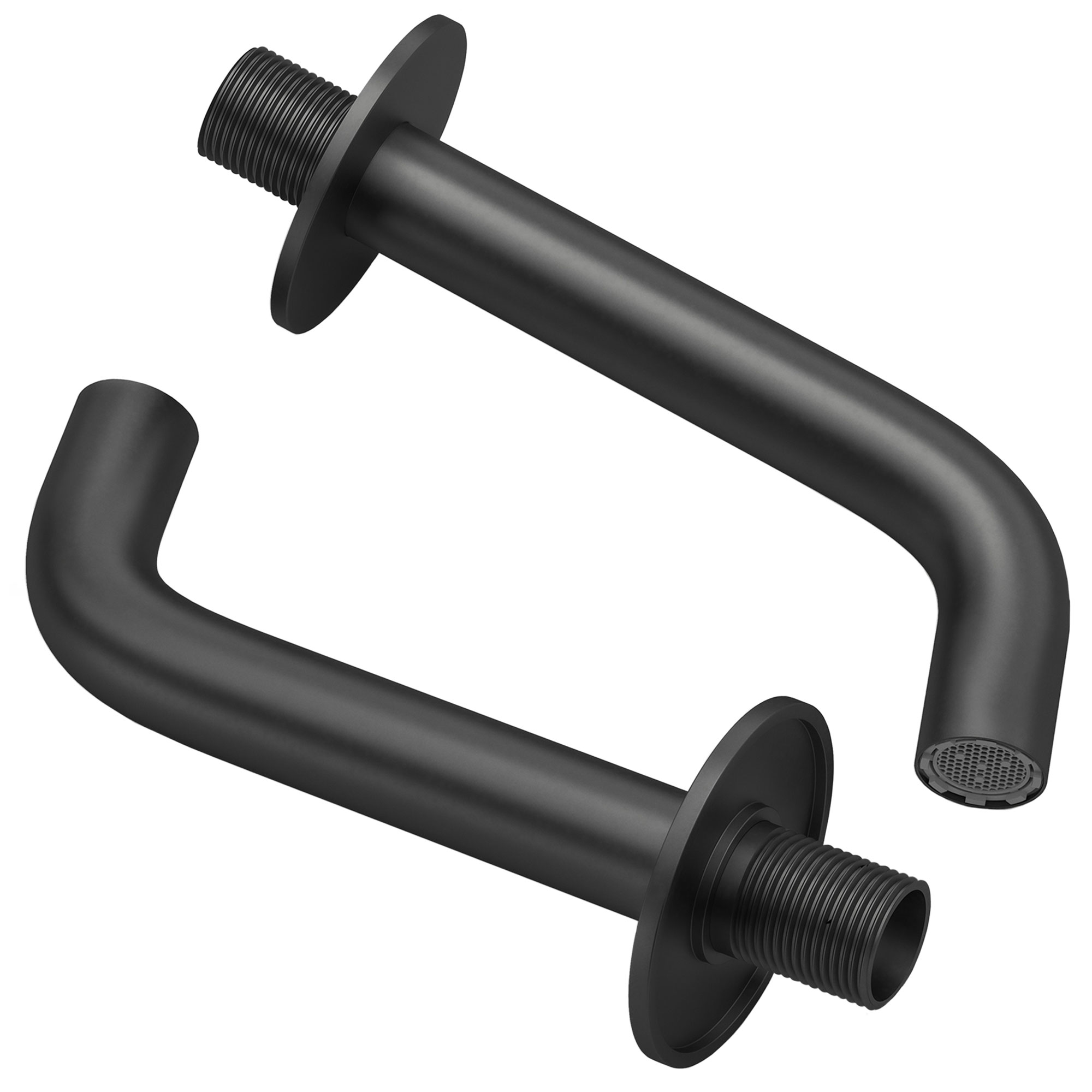 Caño redondo empotrado 15 cm negro mate para lavabo - immagine 3