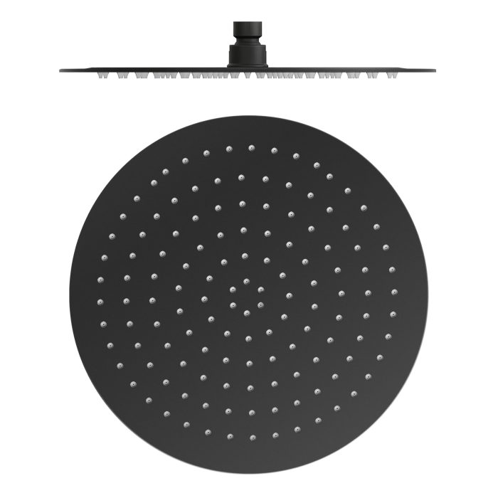 Rociador redondo 40cm acero inox negro mate