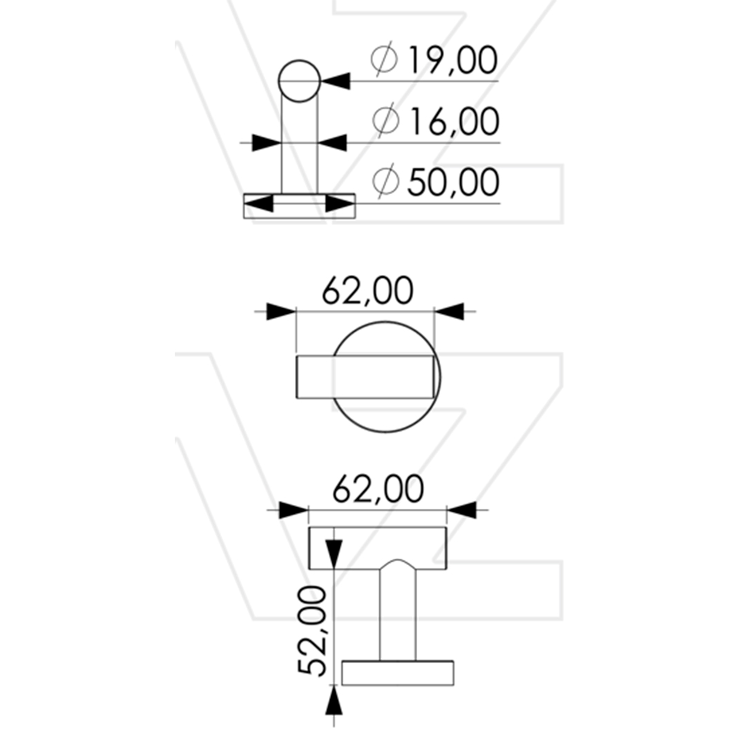 Percha de baño redonda en oro mate con protección PVD - immagine 2