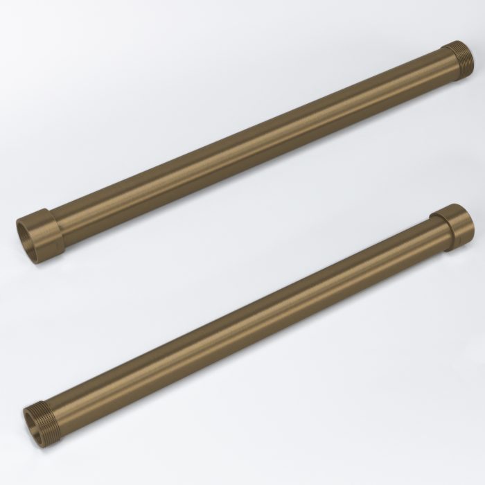 Tubo alargador ducha dorado envejecido 30 cm