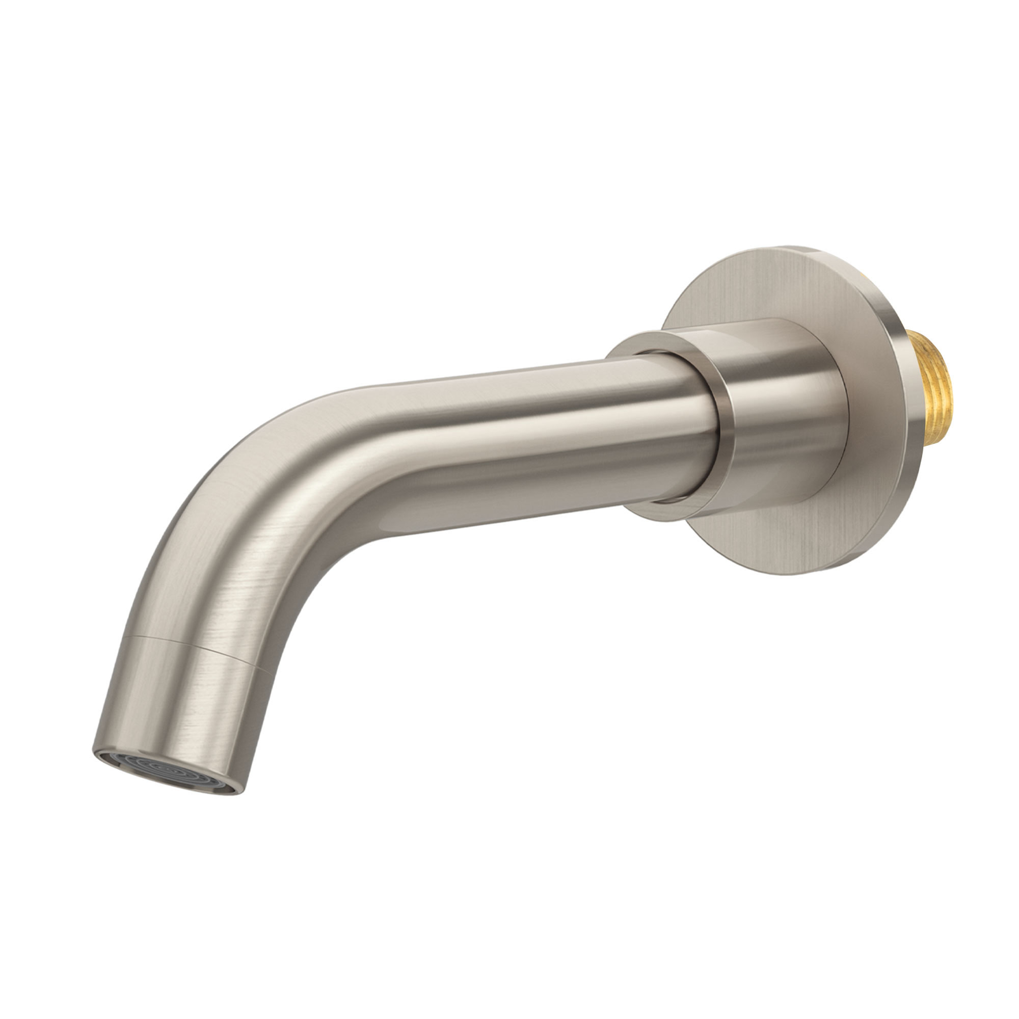 Caño redondo 15cm acero cepillado con rosca 1/2