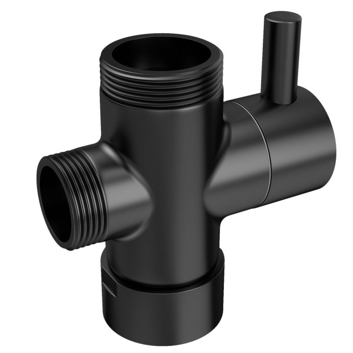 Distribuidor barra de ducha negro mate