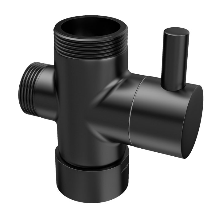 Distribuidor barra de ducha negro mate - Imagen 4