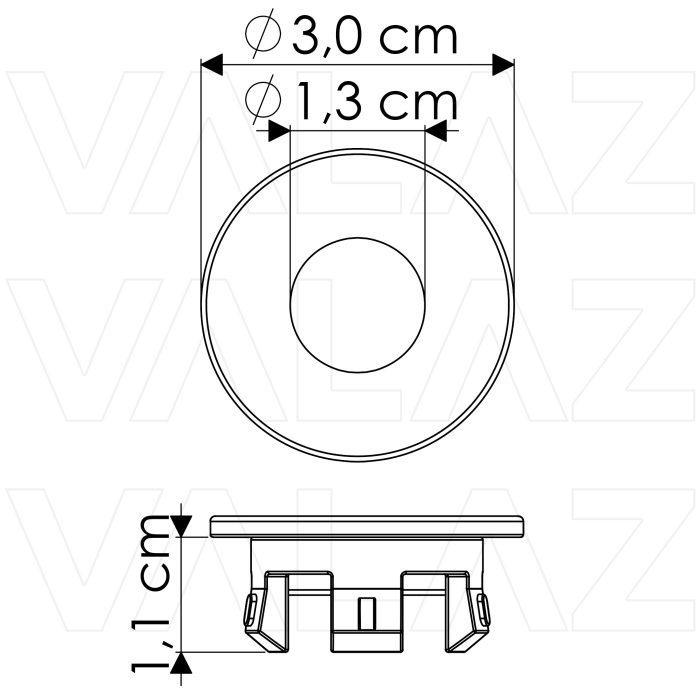 Embellecedor rebosadero lavabo color cromado - immagine 2