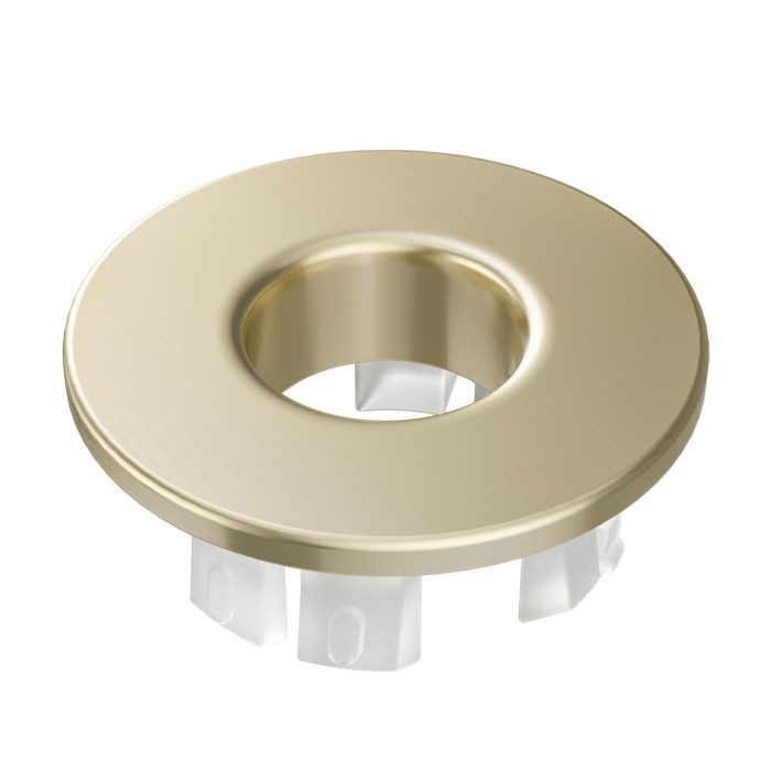 Embellecedor rebosadero lavabo color dorado cepillado