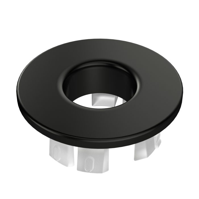 Embellecedor rebosadero lavabo color negro mate