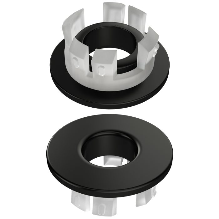 Embellecedor rebosadero lavabo color negro mate - Imagen 3