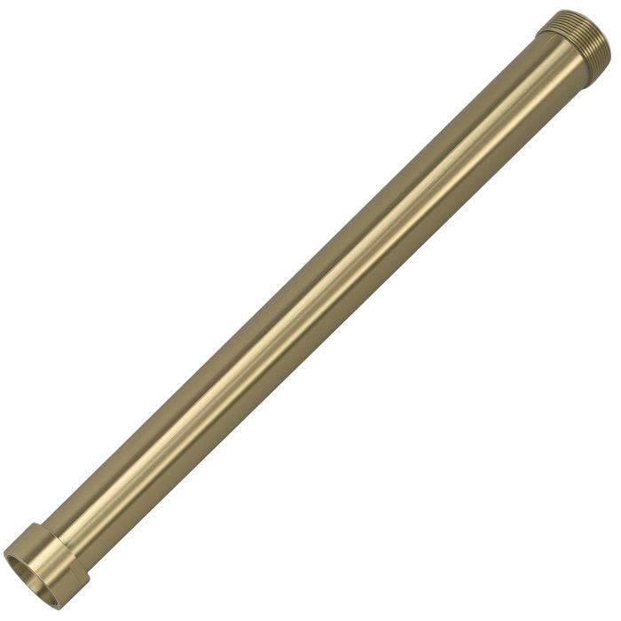 Tubo alargador ducha dorado cepillado 30 cm
