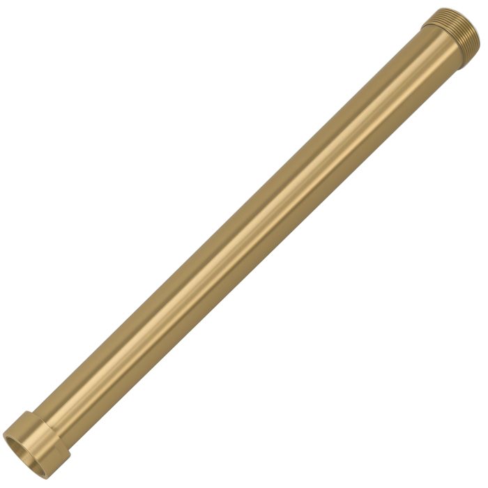 Tubo alargador ducha oro mate 30 cm con protección PVD
