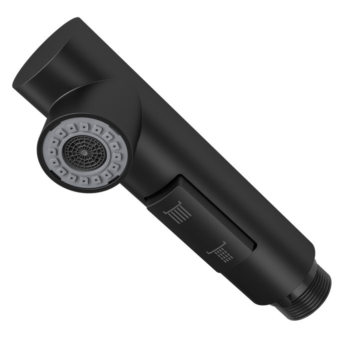 Spray grifo de cocina negro mate
