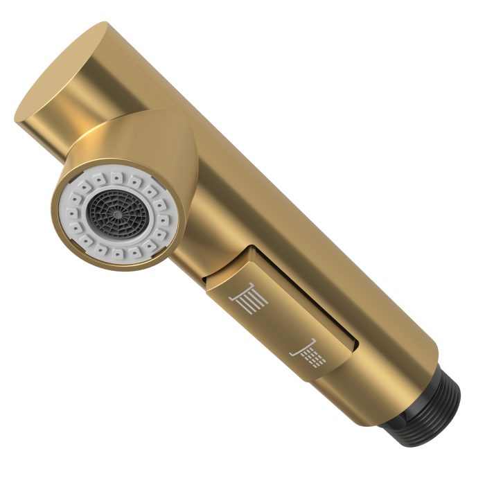 Spray grifo de cocina oro mate con protección PVD