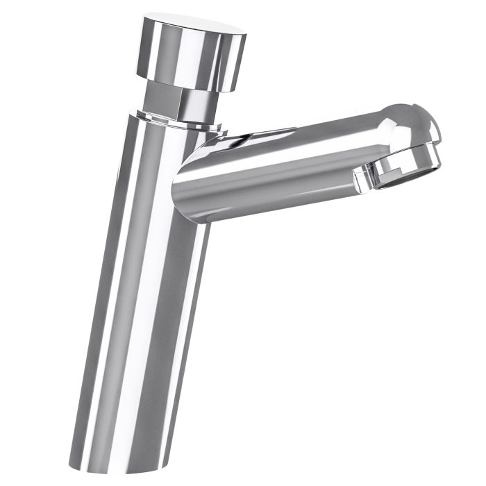 Grifo de lavabo con pulsador temporizador cromado - Serie Navia