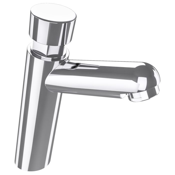 Grifo de lavabo con pulsador temporizador cromado - Serie Navia – Image 3