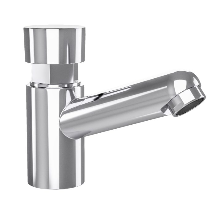 Grifo de lavabo bajo temporizador cromado - Serie Navia