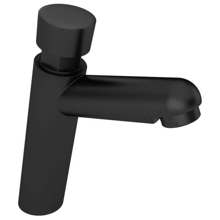 Grifo de lavabo con pulsador temporizador negro mate - Serie Navia - Image 3