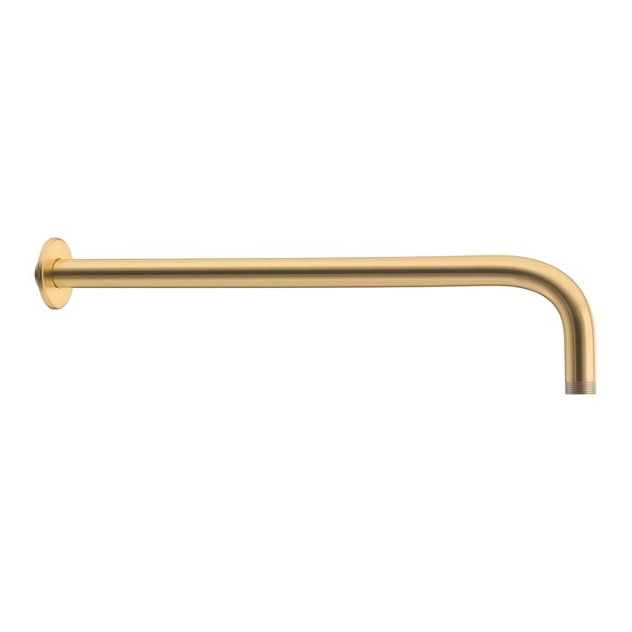 Ducha empotrada monomando a pared redonda oro mate con protección PVD - Serie Tuejar - Imagen 4