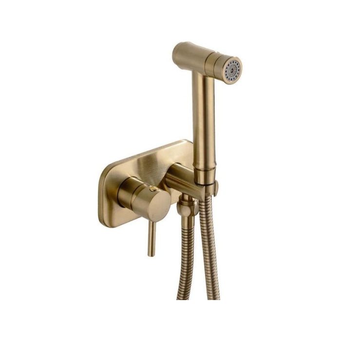 Grifo de bidet empotrado redondo oro mate- Serie Jucar