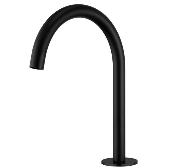 Caño de grifo Aragón en negro mate