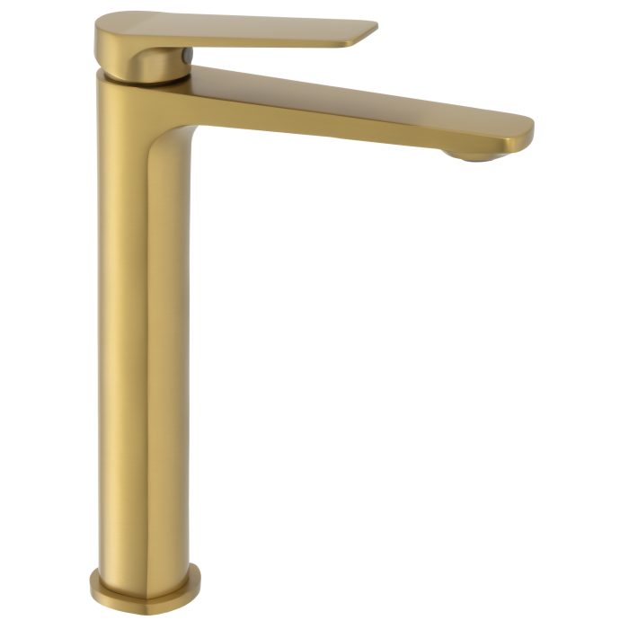 Grifo de lavabo alto pica monomando oro mate - Serie Valdivia