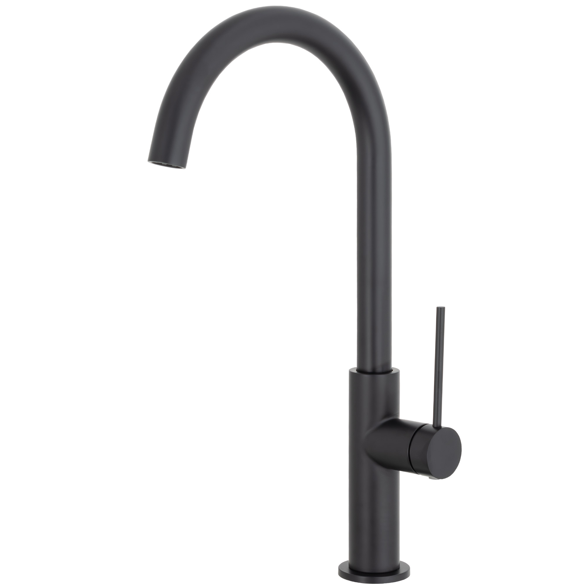 Grifo de cocina monomando negro mate– Serie Flumen