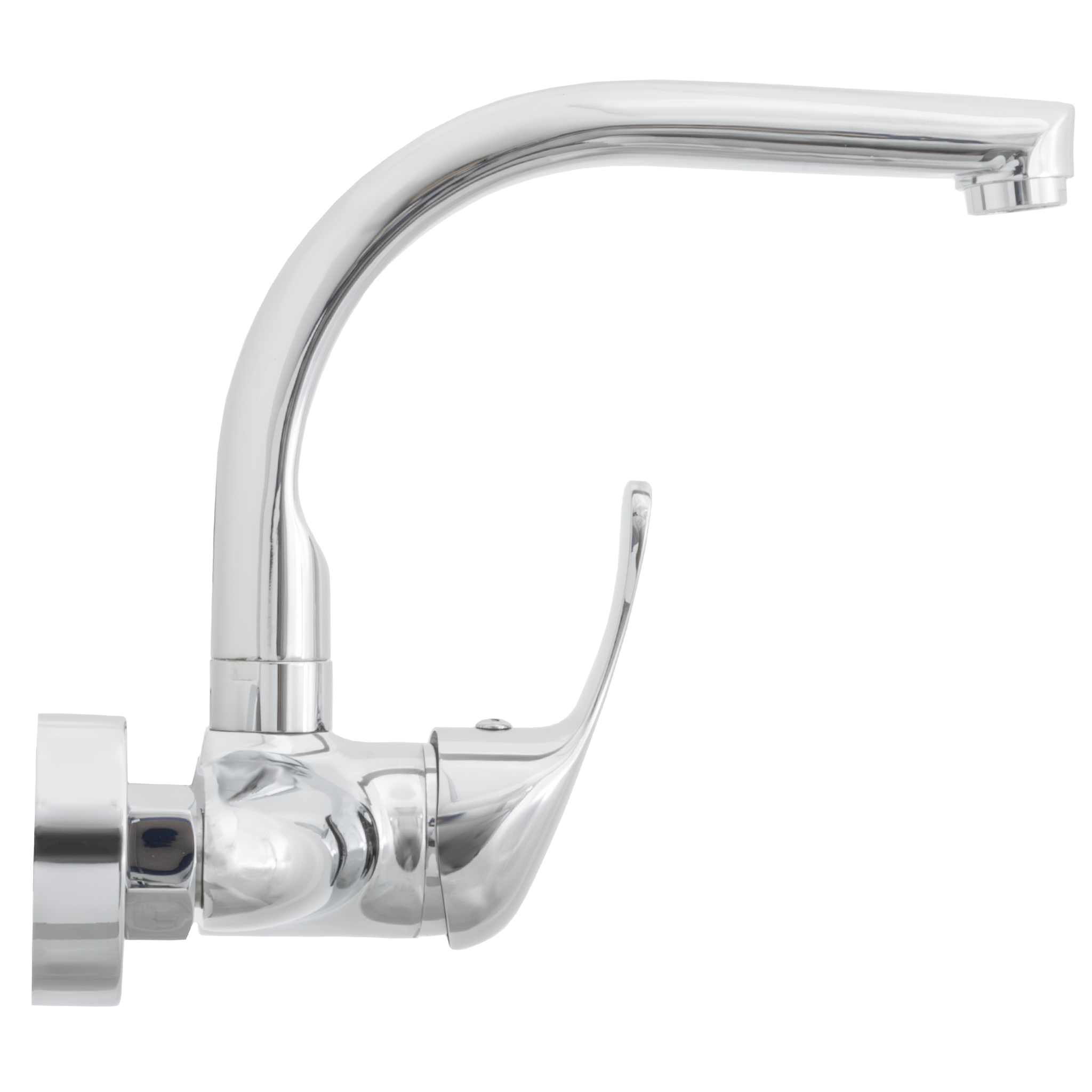 Grifo de cocina mural monomando a pared de 15cm entre tomas cromado serie Genil - immagine 3