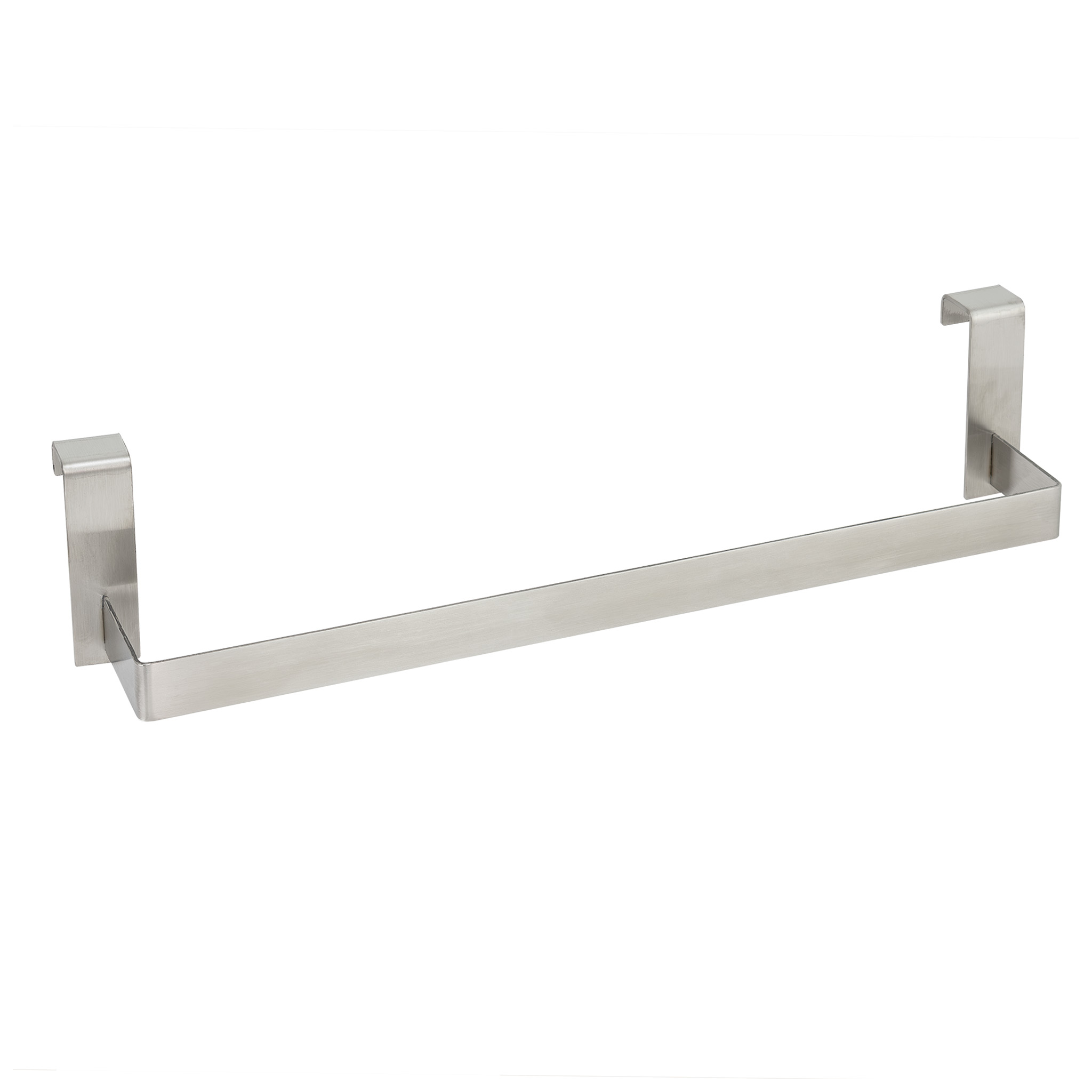 Toallero para colgar en mueble cuadrado en acero cepillado para baño