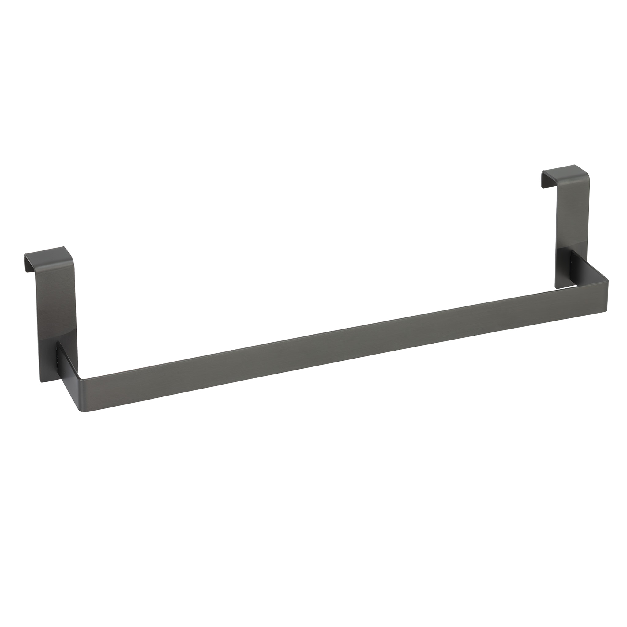 Toallero para colgar en mueble cuadrado en gun metal para baño