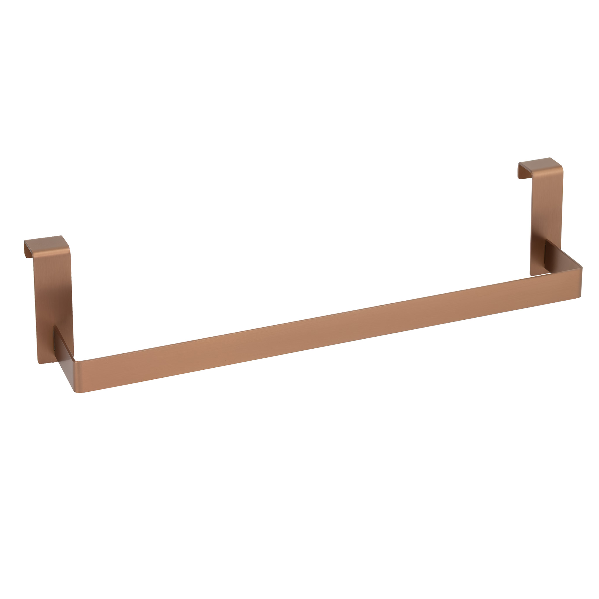 Toallero para colgar en mueble cuadrado en oro rosa cepillado para baño
